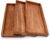 NIRMAN Acacia Wood Rectangular Wooden Platters for Home Decor, Food, Vegetables, Fruit, Charcuterie, Appetizer Serving Tray (13″ x 5.5″ x 0.75″) (Set of 3)