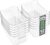 Tiawudi 12 Pack Plastic Storage Bins, Multi-Use Organizer Bins, Pantry Organizer, Clear Storage Containers for Home, Kitchen, Office, Cabinet, Shelf and Fridge Organization