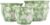 Galt International Green & White Round Fluted Floral Porcelain Ceramic Plant Flower Planter Pot Set of 3 (7.5″, 10″, 13″) Garden Pots Chinese Asian Design