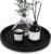 Silicone Bathroom Tray Coffee Table Decor Perfume Organizer, 9″ Black | Decorative, Easy to Clean, Waterproof, Scratch-Resistant, Non Slip, for Bathroom Counter, Vanity, Kitchen Countertop, Display
