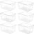 YIHONG 6 Pack Clear Pantry Organizer Bins, Plastic Containers with Handle for Kitchen,Freezer,Cabinet,Closet,Bathroom Under Sink Storage