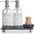 [Luxury] Kitchen Soap Dispenser Set – 16OZ Clear Glass Bottle, Stainless Steel Pump, Instant Dry Tray, Waterproof Labels, Non-Slip Silicone Pad, and Dish Brush | Upgrade for Your Kitchen and Bathroom