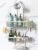 YASONIC Never Rust Shower Caddy Hanging, Aluminum Shower Racks for Inside Shower, 3-Tier Shower Organizer Hanging Over Shower Head with Hooks and Soap Holder, Silver