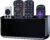 TotalMount Hole-Free Remote Holder – Eliminates Need to Drill Holes in Your Wall (Premium Black Holder for 3 or 4 Remotes)