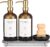 [Luxury] Kitchen Soap Dispenser Set – 16OZ Amber Glass Bottle, Stainless Steel Pump, Instant Dry Tray, Waterproof Labels, Non-Slip Silicone Pad, and Dish Brush | Upgrade for Your Kitchen and Bathroom