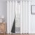 ChrisDowa White 100% Blackout Curtains for Bedroom with Black Liner, 2 Thick Layers Total Blackout Thermal Insulated Grommet Window Curtains 2 Panels Set (Pure White, 52 x 84 Inch)
