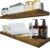 BGMG Wood Floating Shelves for Wall 24 inch Set of 2, Rustic Wooden Wall Mount Shelves for Bathroom Living Room Bedroom Kitchen Farmhouse -24×6.7-Dark Walnut