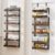 6 Tier Over The Door Pantry Organizer, 2 IN 1 Wall Mount or Metal Hanging Spice Rack for Pantry Organizers and Storage, Seasoning Shelves，Adjustable Basket with Hooks for Kitchen Cabinet and Closet