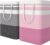 HomeHacks 2 Pack Large Laundry Baskets, Waterproof, Freestanding Laundry Hampers, Collapsible Clothes Hamper with Reinforced Handles in Laundry, College Dorm, Bathroom, Bedroom (Grey+Pink, 75Lx2)