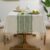 Softalker Outdoor Linen Tablecloth Rectangle, Waterproof Cotton Boho Farmhouse Table Cloths with Tassel, Heavy Weight Wrinkle Free Table Cover for Picnic Camping Dining – 55 x 70 Inch, Sage Lines
