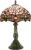 Tiffany Style Stained Glass Table Lamp 18.5 Inch – Pink Dragonfly | 12X12X18.5 Inch, E26 Bulb Base，Pull Chain Switch, Ceramic Base, Bedside, Bedroom, Living Room, Office, Reading Light,