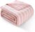 Snuggle Sac Ultra Soft Throw Blanket, Pink, 50″x60″ | Reversible, Cozy Knitted Ribbed, Fuzzy Knit Striped, For Couch, Sofa, Bed, Home Decor