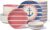 Oneida Dinnerware Sets, 24 Seven Melamine Aweigh We Go 24-Piece Dinnerware, Set for 8, Service For 8, Melamine Material, Dishwasher Safe, Plates And Bowls, Dinner Dishes, Kitchen (Assorted, 24 Piece)