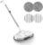 Cordless Electric Mop, WS24 Cordless Spin Mop for Floor Cleaning, Lightweight & Rechargeable Floor Cleaner with Water Sprayer and LED Headlight for Hardwood and Tile Floors, White