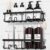YASONIC Shower Caddy Adhesive, 100% Rustproof Shower Organizer, Large Capacity Shower Shelves for Inside Shower, No Drill Shower Storage for Home (2 Pack Black)