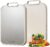 Titanium Cutting Board for Kitchen Double Sided Pure Titanium Chopping Board, 100% Pure Titanium & Wheat Straw PP Food Grade Metal Cutting Board, Non-Slip Durable Easy to Clean (Large)
