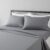Amazon Basics Lightweight Super Soft, Wrinkle-Free, Breathable Luxury Microfiber 4 Piece Bed Sheet Set with 14-Inch Deep Pockets, Full, Dark Gray, Solid