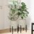 ARNIS Modern Plant Pots, Set of 2 Large Planters with Stand, Decorative Planters, Metal Pots with Drainage Holes for Living Room, Office, Garden or Balcony, 8.25 &10.5 Inch, Dirt