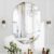 Krymnar 30×22 Inch Beveled Oval Bathroom Mirror, Frameless Copper-Free Silver Mirror, Modern Vanity Mirror, Decorative Wall Mirrors Over Sink for Restroom, Bedroom, Living Room, Bathroom, Entryway