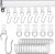 120 Pcs Shower Curtain Track Gliders & Curtain Hooks Set, Ceiling Mount Sliding Track S Shaped Metal Drapery Hooks and Plastic Rollers Sets for Drape Rails and Tracks