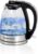 Hamilton Beach Electric Tea Kettle, Water Boiler & Heater, 1 Liter, 1500 Watts for Fast Boiling, BPA Free, Cordless Serving, Auto-Shutoff & Boil-Dry Protection, Blue LED, Glass (40930)