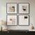 4 Piece Framed Neutral Abstract Wall Art Set, Tan and Black Geometric Modern Pictures Prints, Minimalist Luxury Paintings Artwork for Bedroom, Bathroom, Hallway and Living Room 12×12 Inch