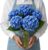 26‘’ Real Touch Blue Silk Hydrangea Artificial Flowers, Large Lifelike Silk Flowers with Long Stems, Faux Plant for Wedding Bouquet Table Centerpieces Party Home Indoor(5PCS Single Flower)