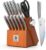 imarku Knife Set, 14 Piece Premium Japanese High-Carbon Stainless Steel Knife Block Set, Ultra-Sharp Kitchen Knife Set with Sharpener, Ideal Home Cooking Gift for Men