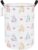Round Waterproof laundry basket, Laundry Hamper for Nursery, Kids Toy Box Storage for Girls Boys, Diaper or plush toy gift basket, Foldable Fabric Basket(Round-Rose Castle)
