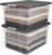 HOMZ 2-Pack Secure Latch, Clear Plastic Storage Organizer Bins, 64 Quart, Gray Lid – Heavy-Duty Container Boxes with Lids for Home, Office, and Garage