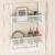 Over The Door Hooks Organizer, Door Hanger Towel Rack with 2 Baskets, Adjustable Over The Door Coat Rack, Back of Door Storage for Bedroom, Kitchen, Bathroom (White)