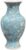 Galt International Light Blue and White Flower & Heart Chinoiserie Ceramic Vase 14″- Hand Painted Antique Style Porcelain Flower Bottle Fishtail Porcelain Chinese Vase for Home Decor Centerpiece