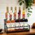 Coffee Syrup Rack Organizer, 2-Tier | Metal Bottle Holder, 10 Bottles Capacity, Rustic Countertop Display Shelf, For Coffee Bar, Kitchen Cabinet, Pantry