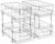 HIHEGD 2-Tier Bathroom Organizer with Dividers, Clear Under Sink and Pull-Out Cabinet Organizer for Kitchen and Pantry Storage