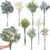 FOTEEWL 75 Pcs Artificial Greenery Stems Box Set,with 8 Kinds of Faux Plants and Fake Flowers for DIY Bridal Bouquets Wedding Floral Arrangement Table Centerpieces Decoration (Sage Green)