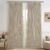 Heavy Natural Linen 100% Light Blocking Curtains & Drapes 96 Inches Long 2 Panels Set for Bedroom, Neutral Pinch Pleated Black Out Thermal Warm Beige Curtain for Summer Heat Energy Efficient 40W x 96L