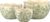 Galt International Ceramic Plant Pots Set of 3 Rustic Vintage Farmhouse Cream Crackle Glaze (11″/ 9.6″/ 7″) Garden Indoor Outdoor Flower Planter w/Drainage Hole (Vintage Green)