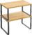 SONGMICS Cabinet Organizer Shelf, Set of 2 Kitchen Counter Shelves, Kitchen Storage, Spice Rack, Stackable, Expandable, Metal and Engineered Wood, 11.7 Inches, Ink Black and Natural Beige UKCS02NB