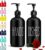 COHOSEGE Glass Soap Dispenser Set 2 Pack,Contains Hand and Dish Soap Dispenser.Premium 16 Oz Black Kitchen Soap Dispenser Set for Kitchen Sink and Farmhouse Decor
