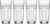 Reed & Barton Tempo 14 Oz Hiball, Set of 4, 4 Count, Clear