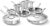 Calphalon Premier Polished 5-Ply Stainless Steel Cookware Set w/Turbo Heat Tech 12 Piece Includes Frying Pans, Pots and Pans Set, Induction, Oven Safe 500F, PFOA Free, Polished Stainless Silver
