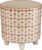 Creative Co-Op Footed Stoneware Planter with Abstract Print, Rust and White