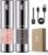 TOMEEM Upgraded Larger Capacity Electric Salt and Pepper Grinder Set Rechargeable with LED lights, Stainless Steel Automatic Pepper and Salt Grinder Refillable with 5 Adjustable Coarseness