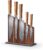 Yatoshi Knives Magnetic Kitchen Knife Block Set – Japanese 67 Layer High-Grade VG-10 Steel Knives, Sharp, Professional Kitchen Knife Set – Damascus (6 pieces), Olive Wood Handles