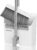 JOYMOOP White Broom and Dustpan Set, Upright Angle Design with Built-in Comb Teeth for Kitchen, Office, Pet Hair, Hard Floors