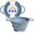 GIR Collapsible Colander for Kitchen, Silicone Strainer and Steamer, BPA-Free, Heat-Resistant, Space-Saving Collapsible Strainer with Stainless Steel Rim, Dishwasher Safe – Slate