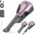Shop-Vac S3 20V Handheld Vacuum Cordless, Rotatable Nozzle, Dual-Speed Powerful Portable Car Vacuum Rechargeable, Wall-Mounted Lightweight Hand Vacuum for Home & Car, LED, HEPA Filter, Purple