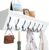 WEBI Coat Rack Wall Mount with Shelf,35″ Long White Shelf with Hooks Underneath,7 Triple Hooks,Key Rack for Wall,Entryway Shelves for Wall