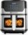 Emerson SmartVoice 5.3QT Air Fryer, 1000+ Voice Commands, 6-in-1 Digital Cooker, Compact Countertop Design, Oil-Free Healthy Cooking, Easy-Clean Nonstick Basket, 1500W
