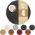 ADRIMER Placemats, Heat Resistant Round Placemats Set of 4 Washable, Waterproof Table Mats, Wipeable Faux Leather Place Mats for Kitchen, Dining Room, Dark Grey